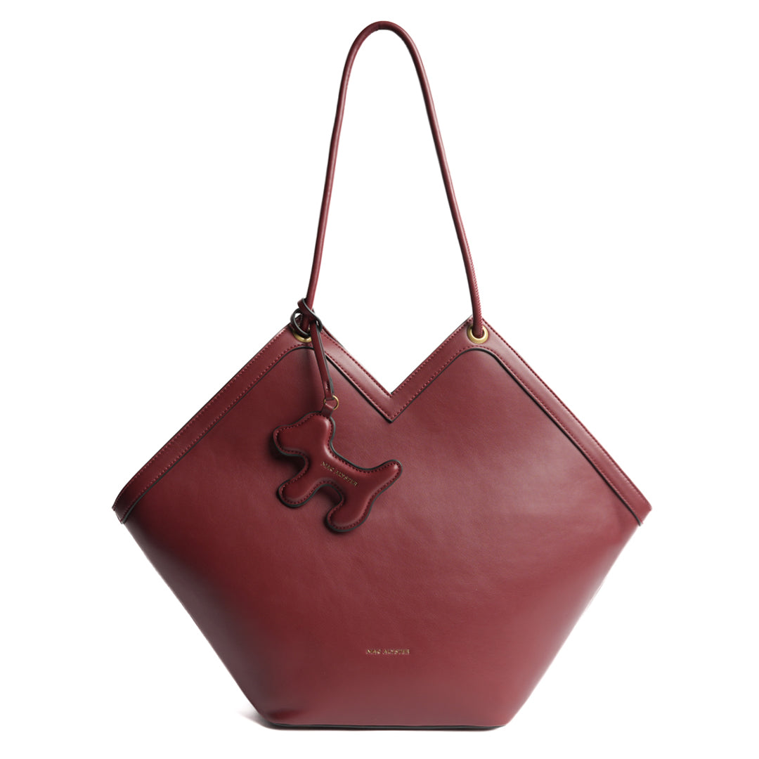 Sac shopping BLUETTE pour femme en cuir synthétique CARMIN de face