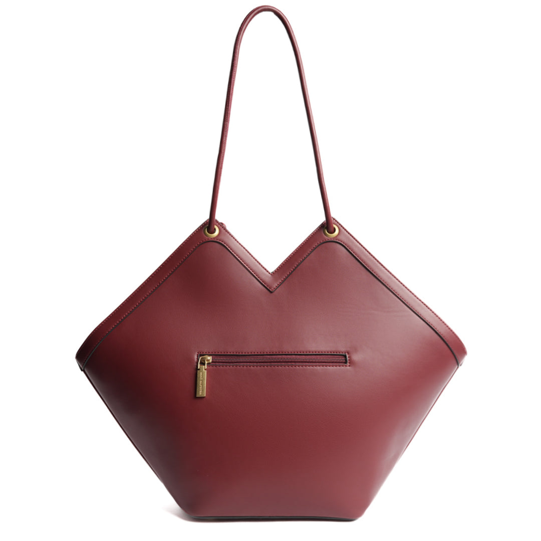 Sac shopping BLUETTE pour femme en cuir synthétique CARMIN de dos