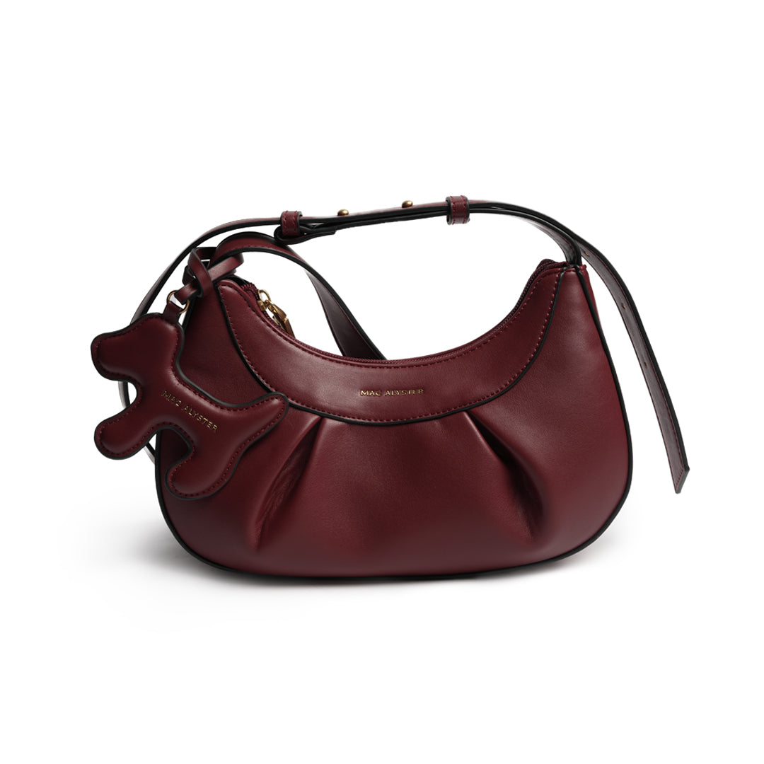 Sac porté épaule BLUETTE pour femme en cuir synthétique CARMIN de face