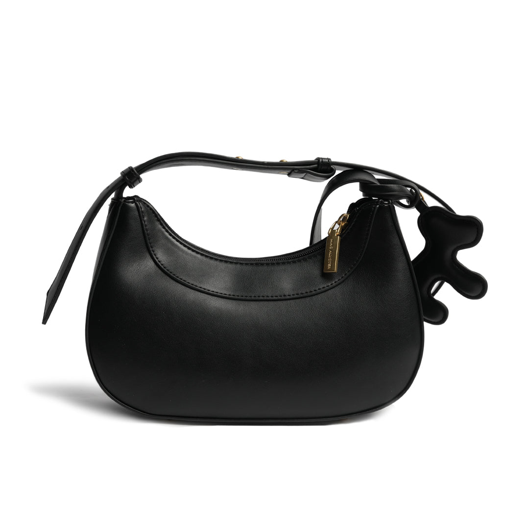 Sac porté épaule BLUETTE pour femme en cuir synthétique NOIR de dos