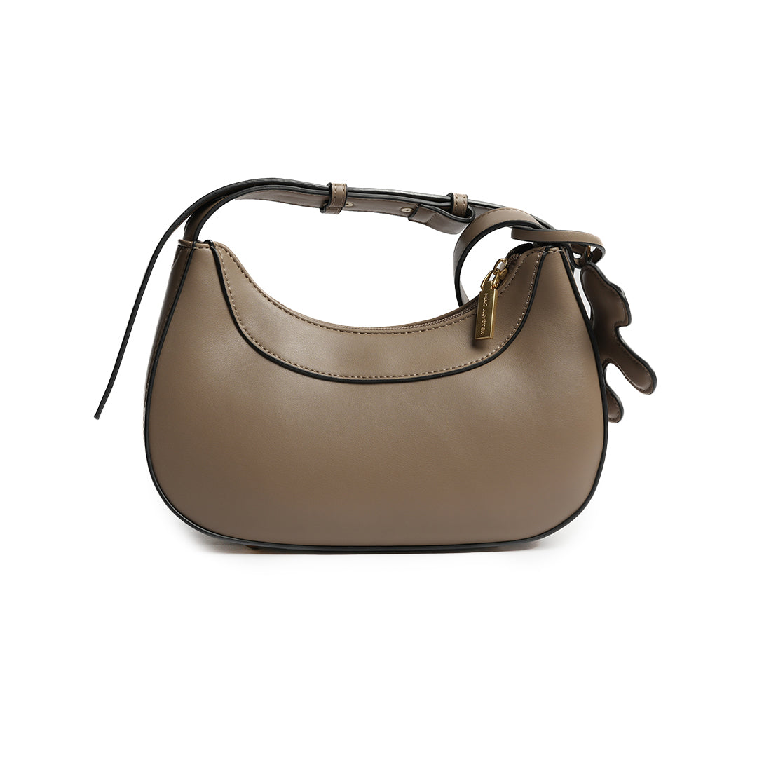 Sac porté épaule BLUETTE pour femme en cuir synthétique TAUPE de dos