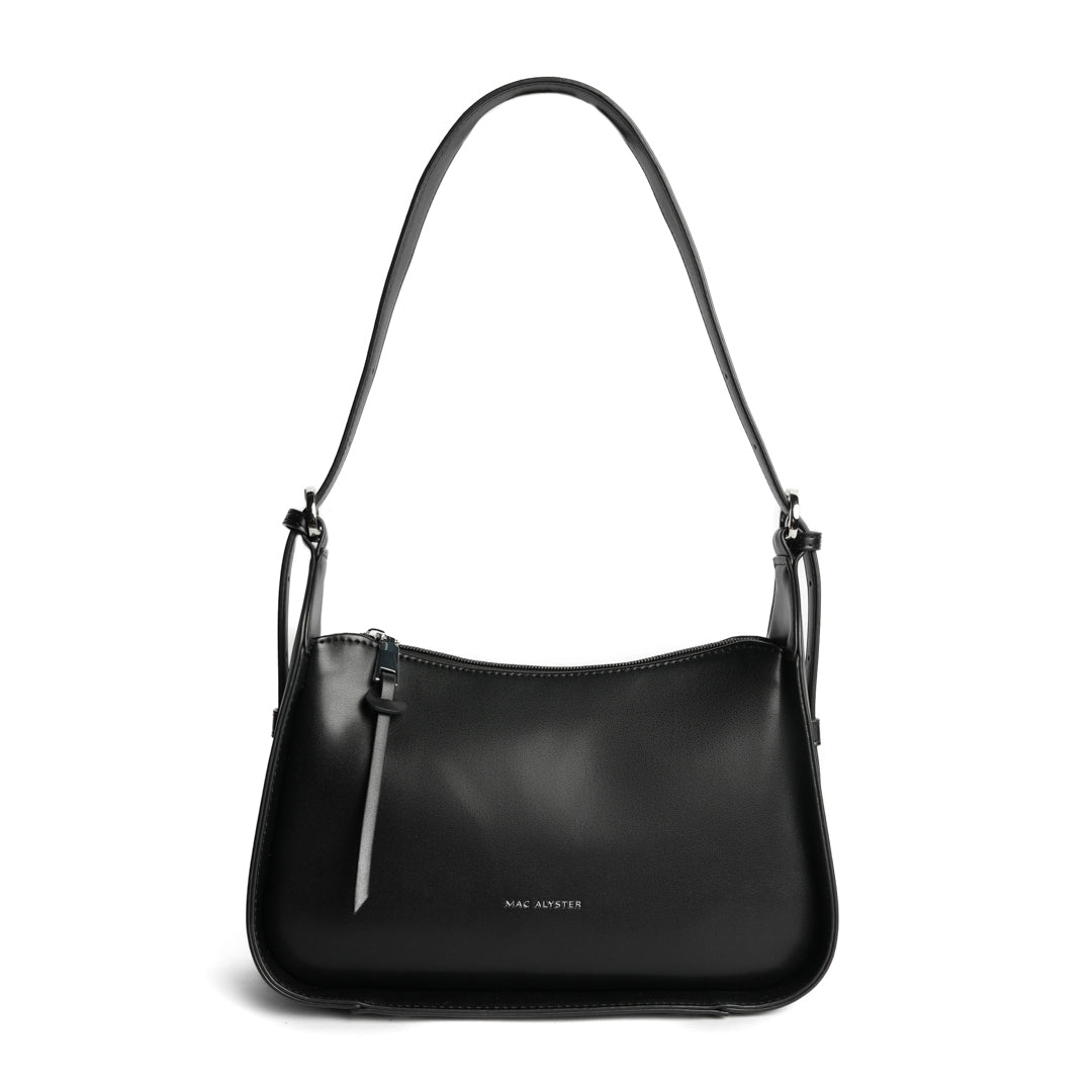 Sac trotteur GALA pour femme en cuir synthétique NOIR de face