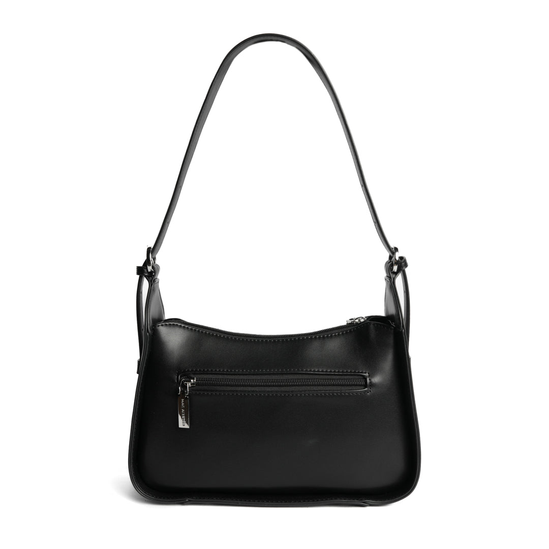 Sac trotteur GALA pour femme en cuir synthétique NOIR de dos