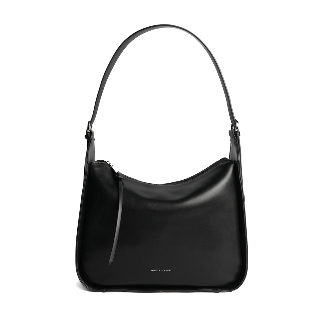 Sac porté épaule GALA pour femme en cuir synthétique NOIR de face