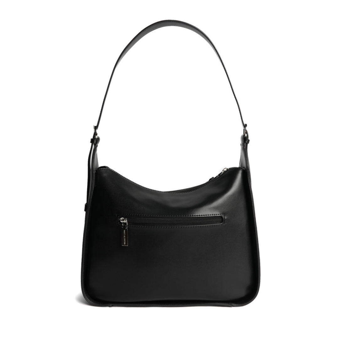 Sac porté épaule GALA pour femme en cuir synthétique NOIR de dos