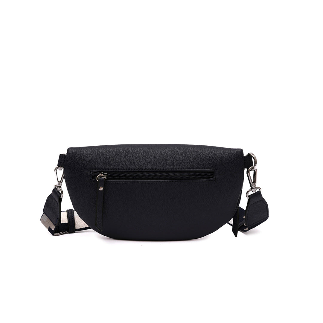 Sac BANANE 01 en cuir synthétique noir de dos