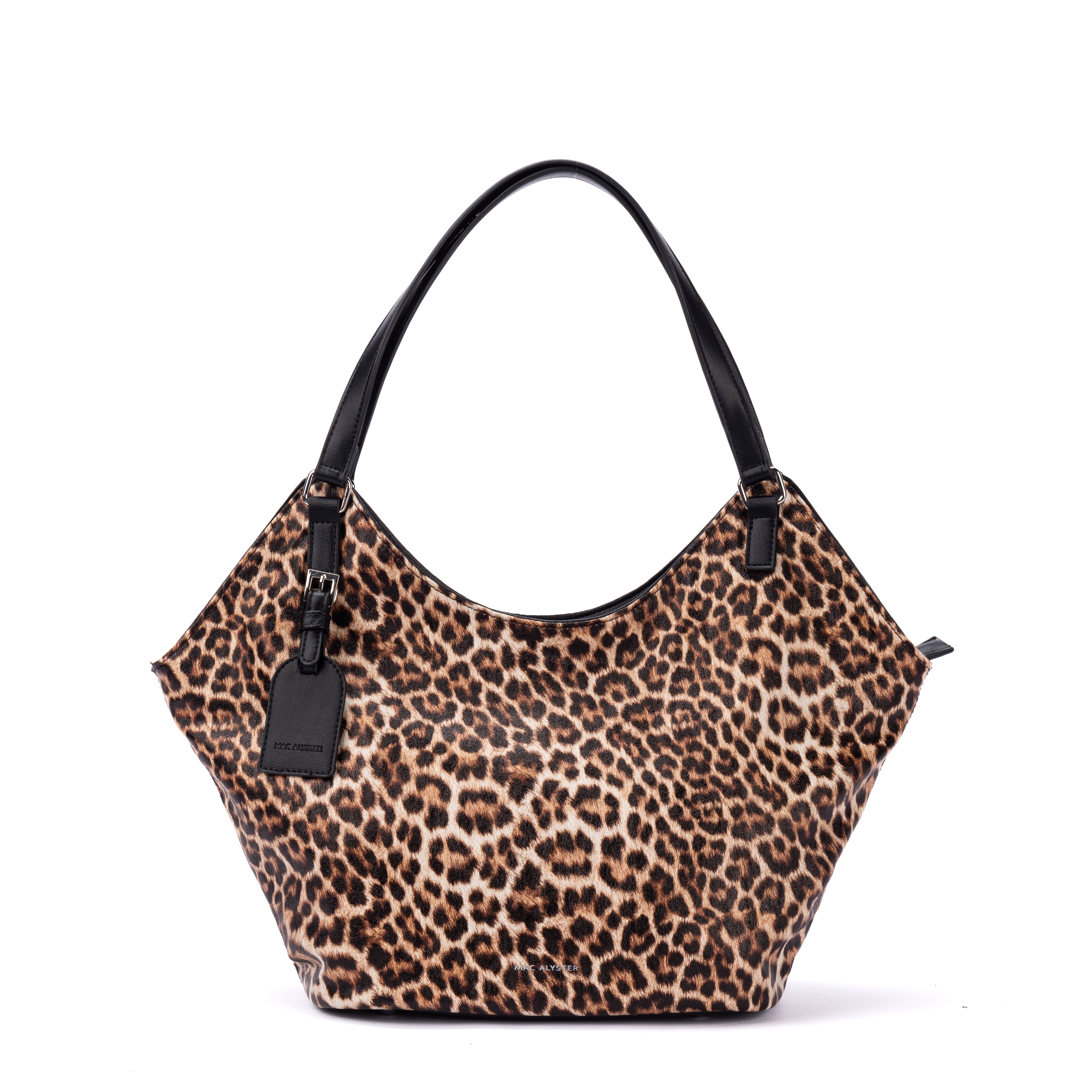 Capsule LEOPARD en matière synthétique NOIR de face