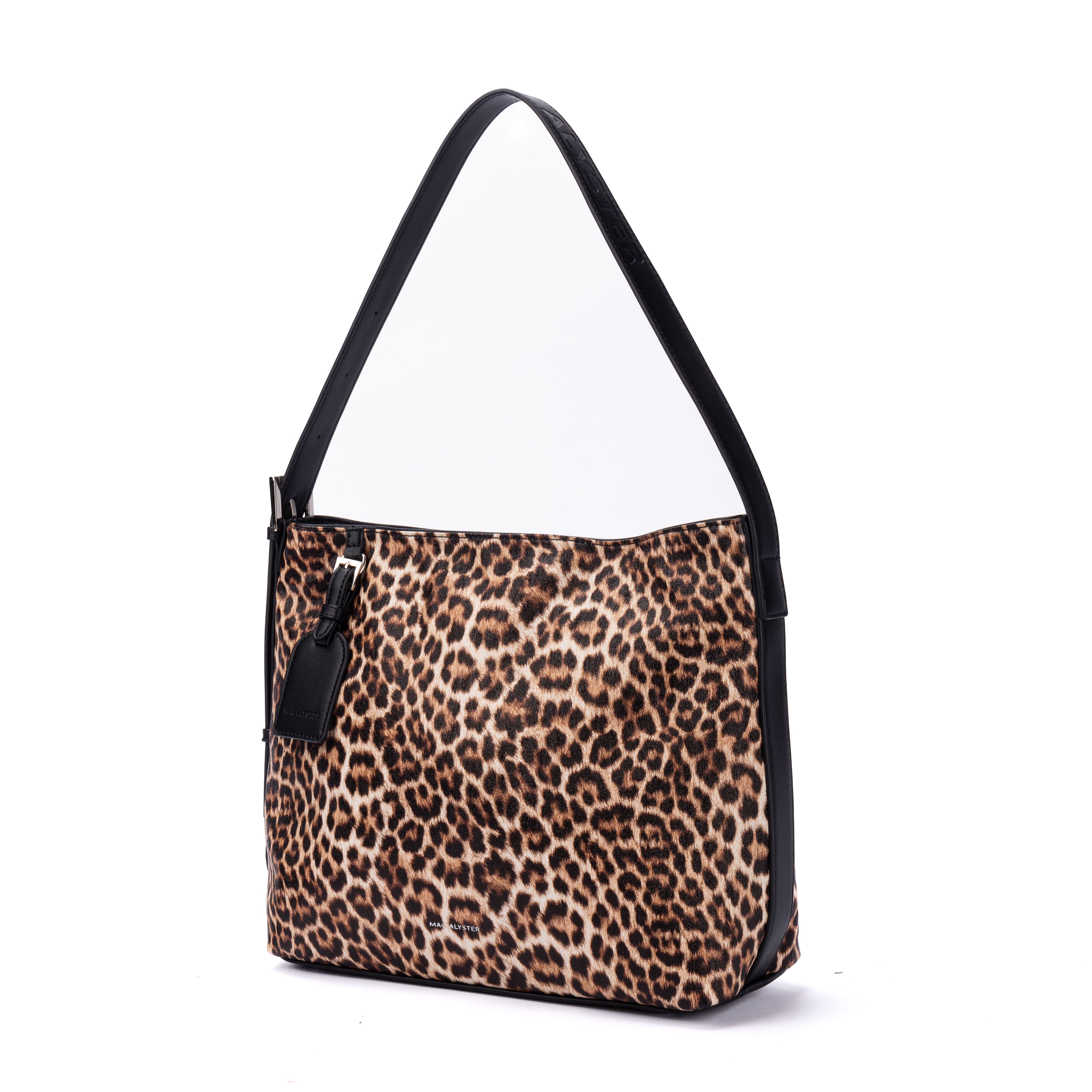 Capsule LEOPARD en matière synthétique NOIR de trois-quarts