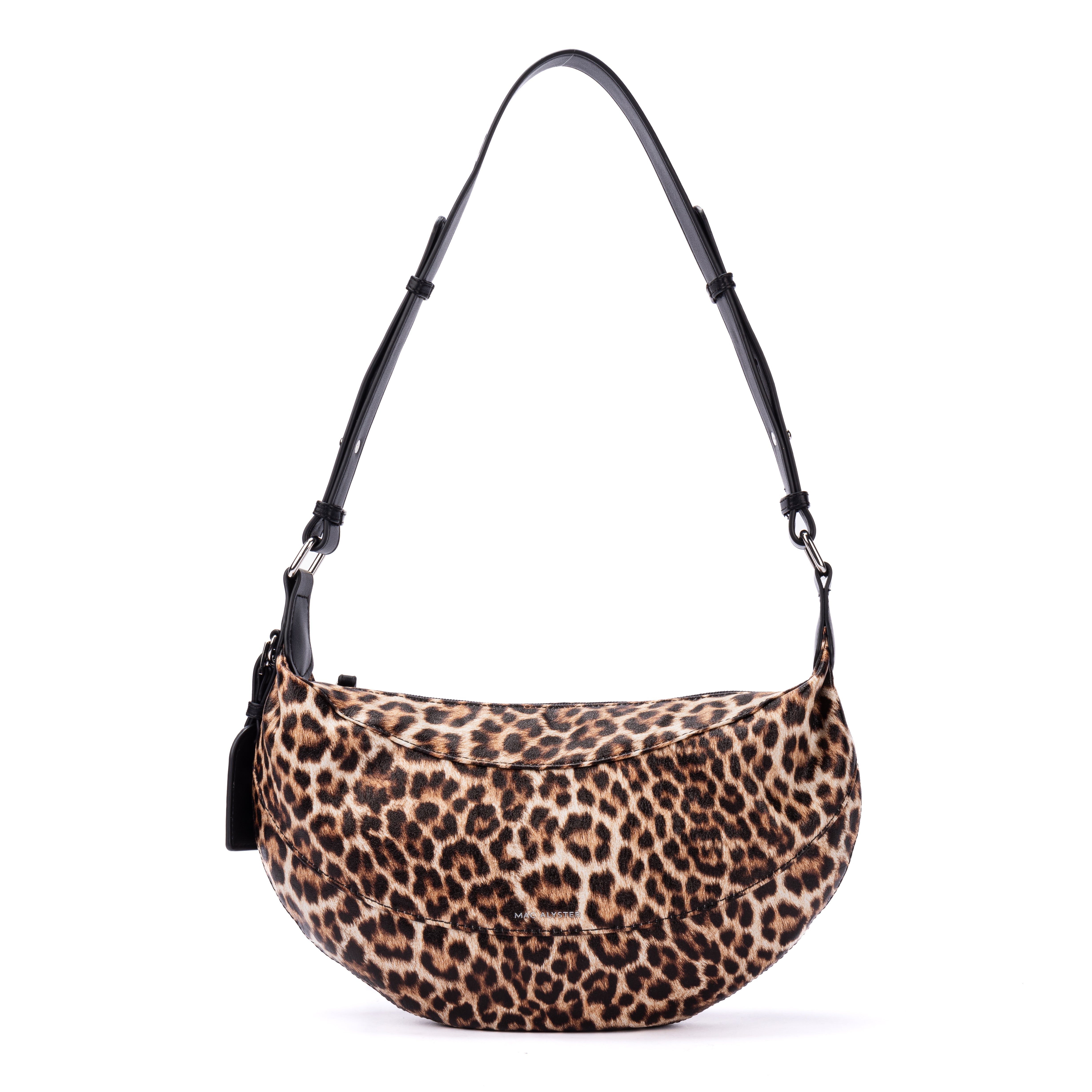 Capsule LEOPARD en matière synthétique NOIR de face