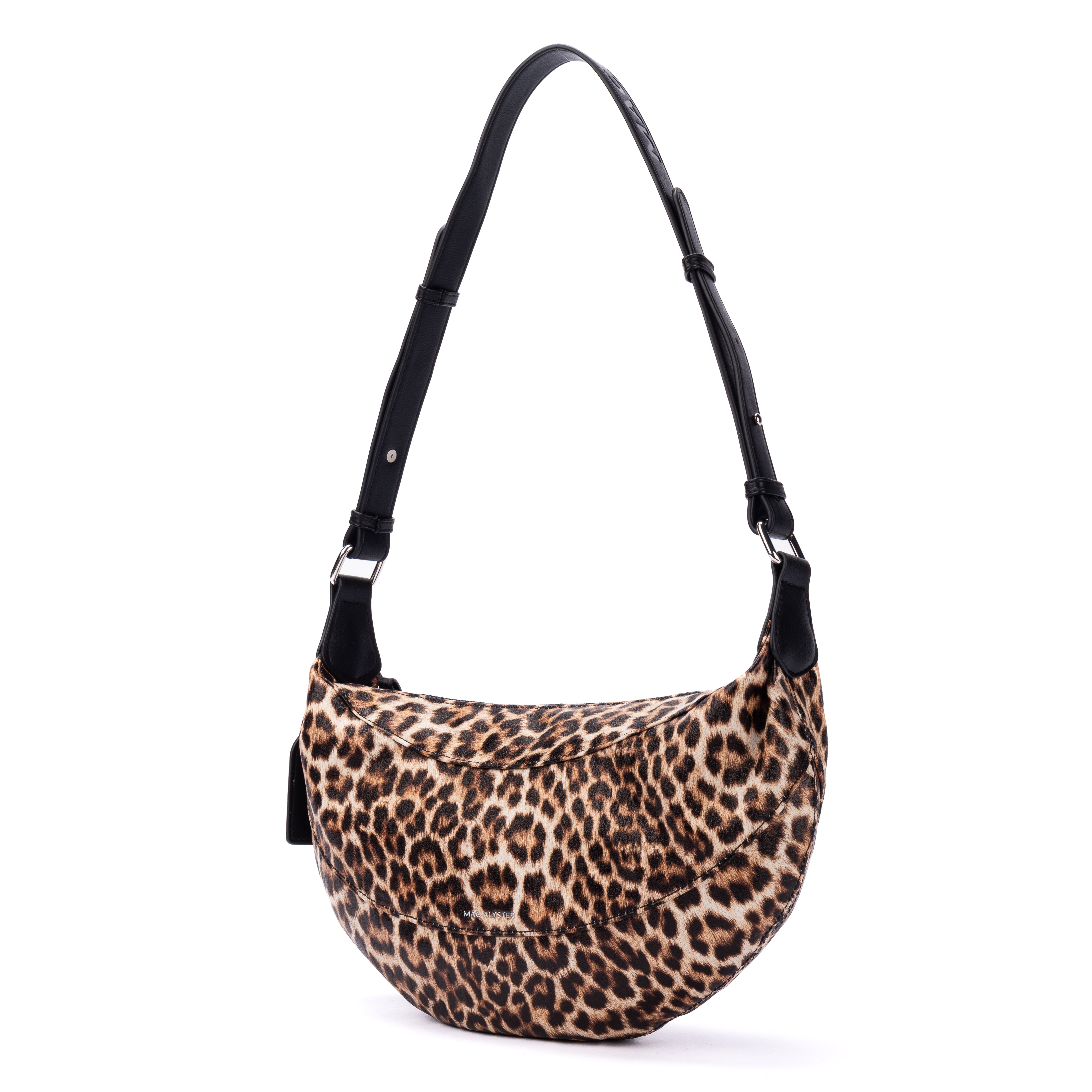 Capsule LEOPARD en matière synthétique NOIR de trois-quarts