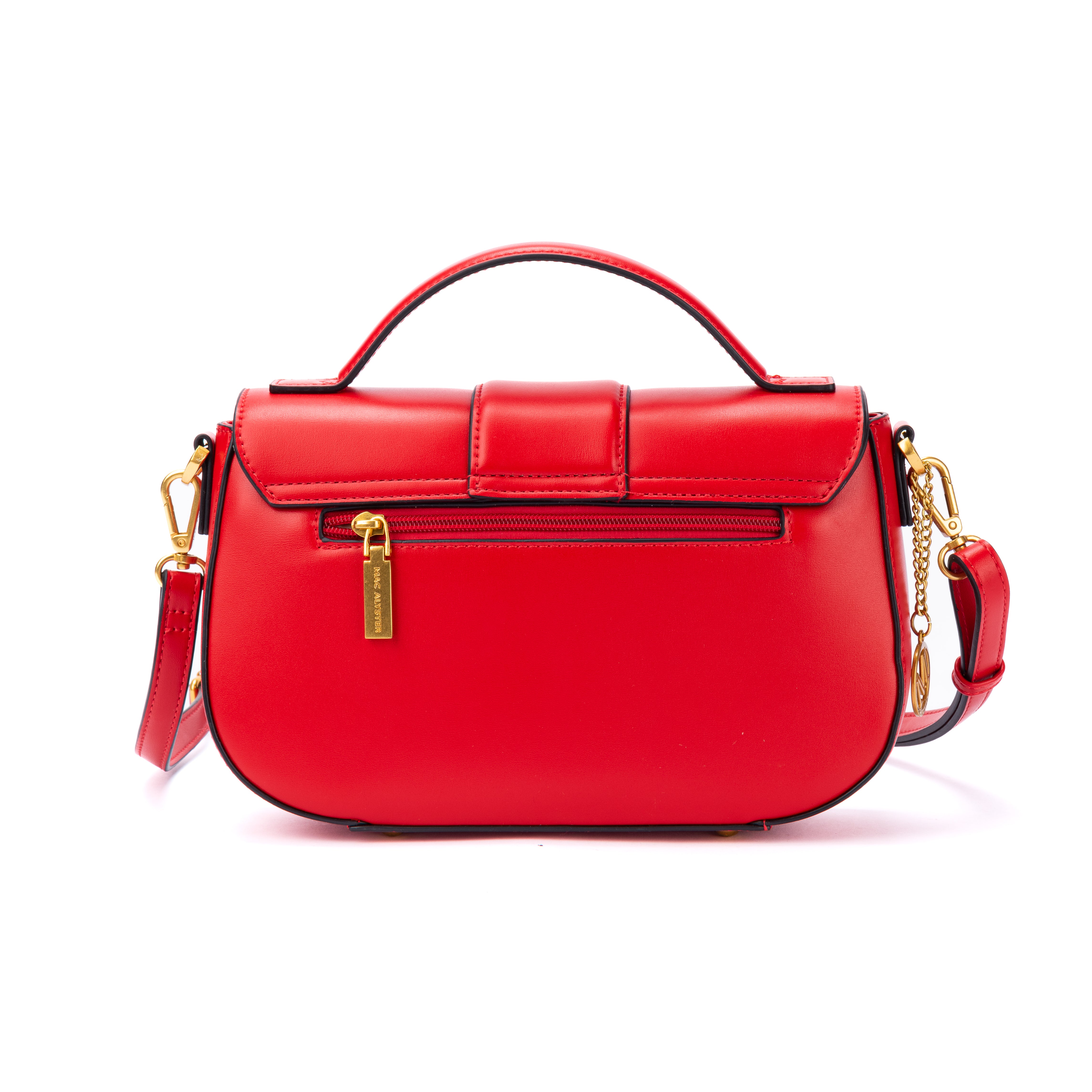 Sac à rabat KISS ME en matière synthétique ROUGE de dos