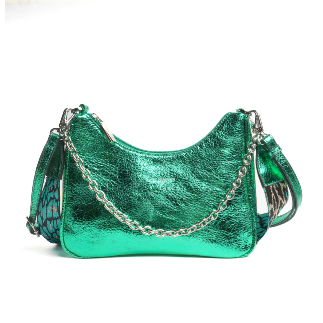 Sac trotteur LIBERTY en matière synthétique VERT IRISE de face