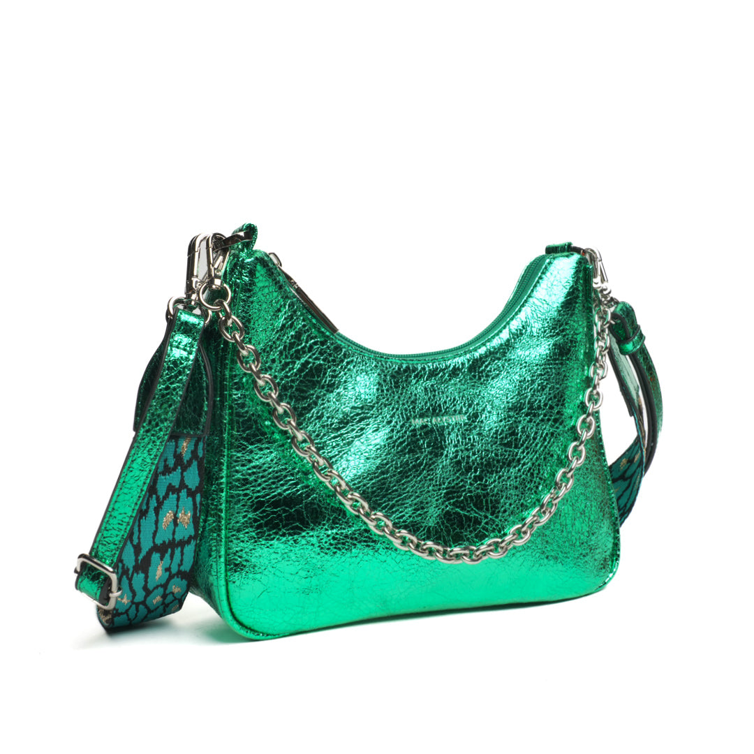 Sac trotteur LIBERTY en matière synthétique VERT IRISE de trois-quarts