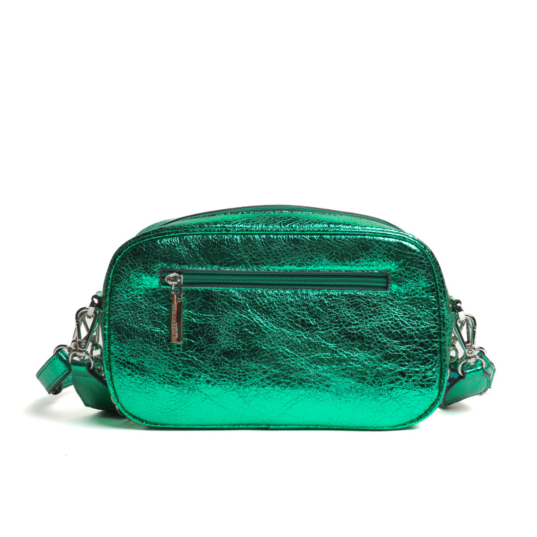 Camera bag avec poches LIBERTY en matière synthétique VERT IRISE de dos