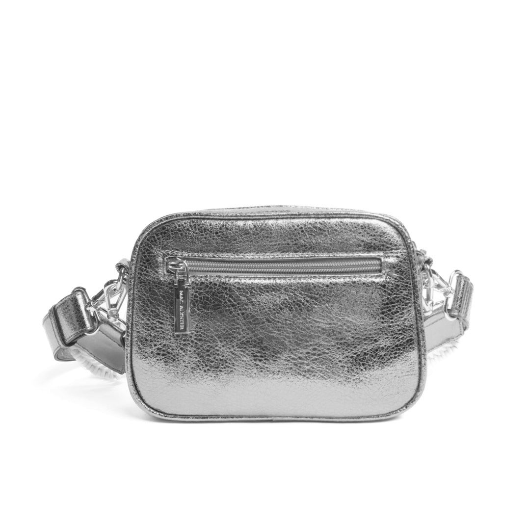 Camera bag NYMPHE en matière synthétique ARGENT IRISE de dos