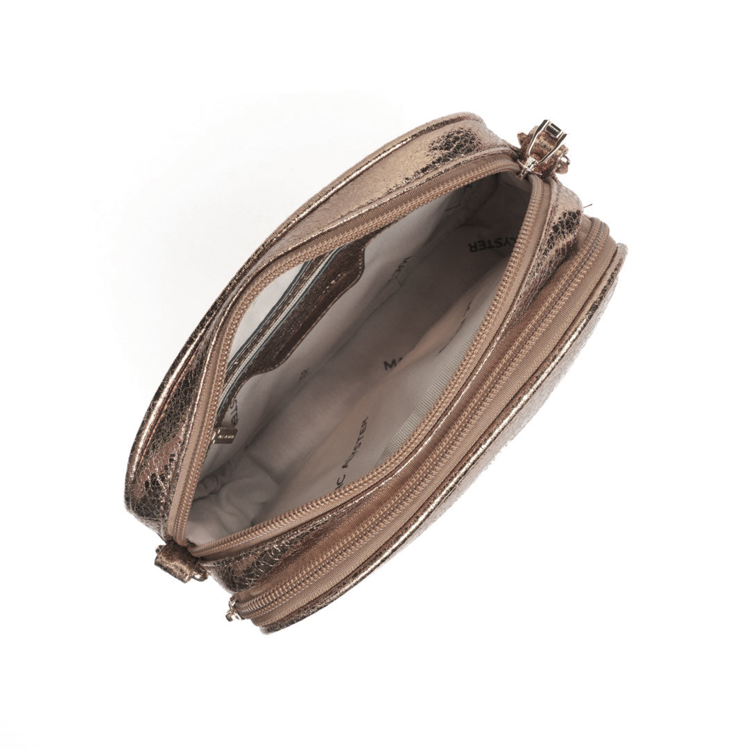 Camera bag NYMPHE en matière synthétique BRONZE IRISE de haut