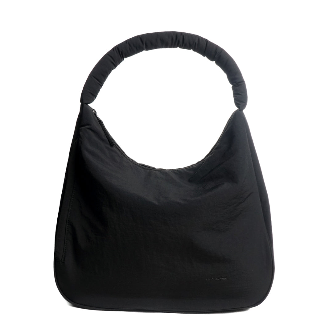 Sac fourre-tout PLUME en cuir synthétique NOIR de face