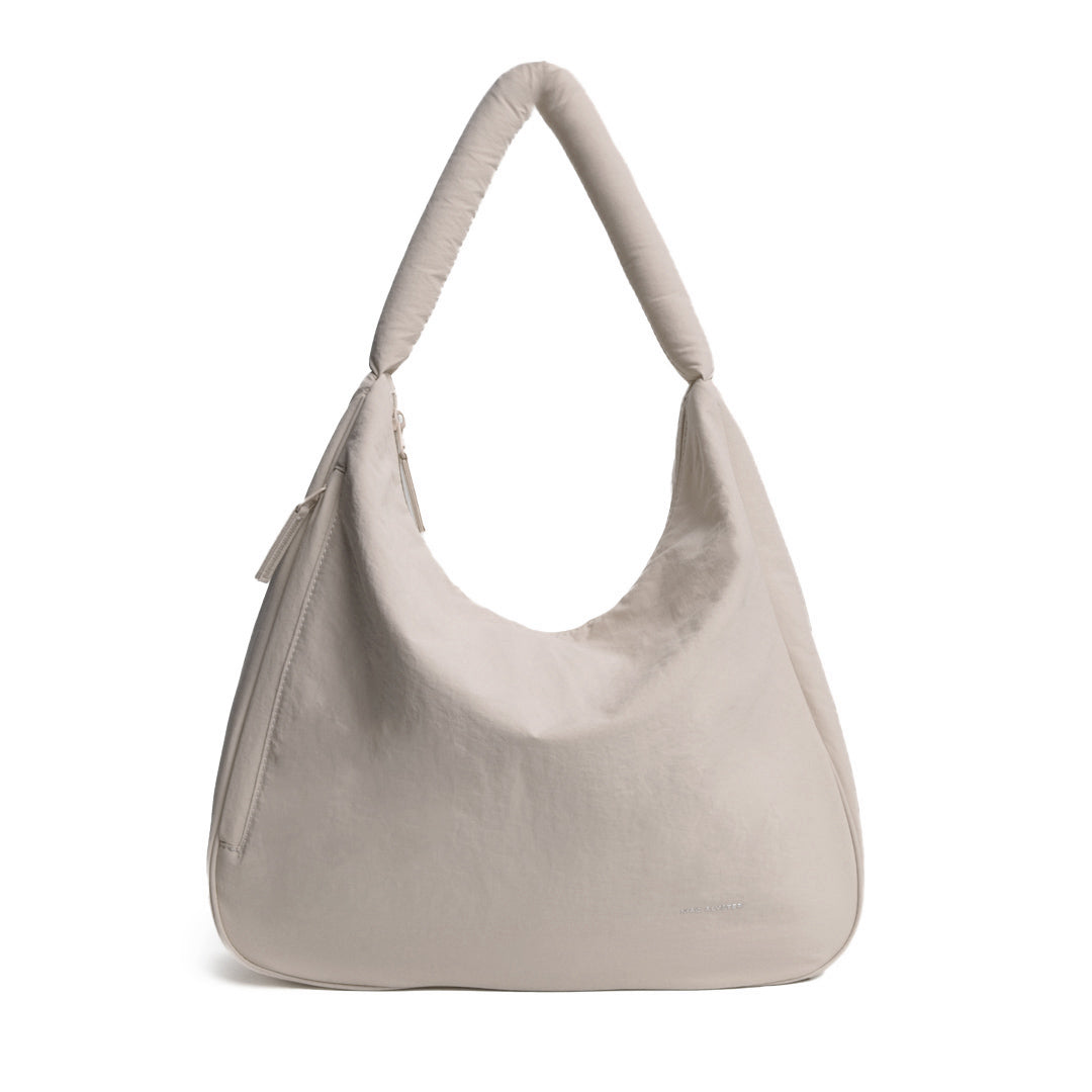 Sac fourre-tout PLUME en cuir synthétique PERLE de face