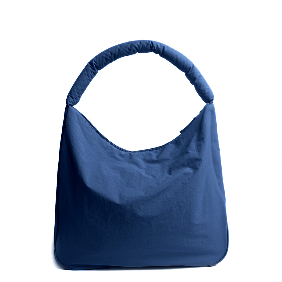 Sac fourre-tout PLUME en cuir synthétique BLEU de dos