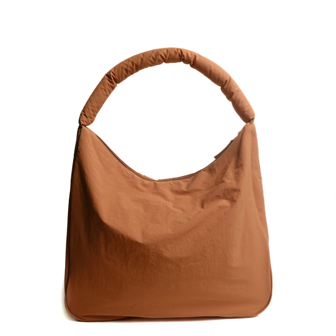 Sac fourre-tout PLUME en cuir synthétique SABLE de dos