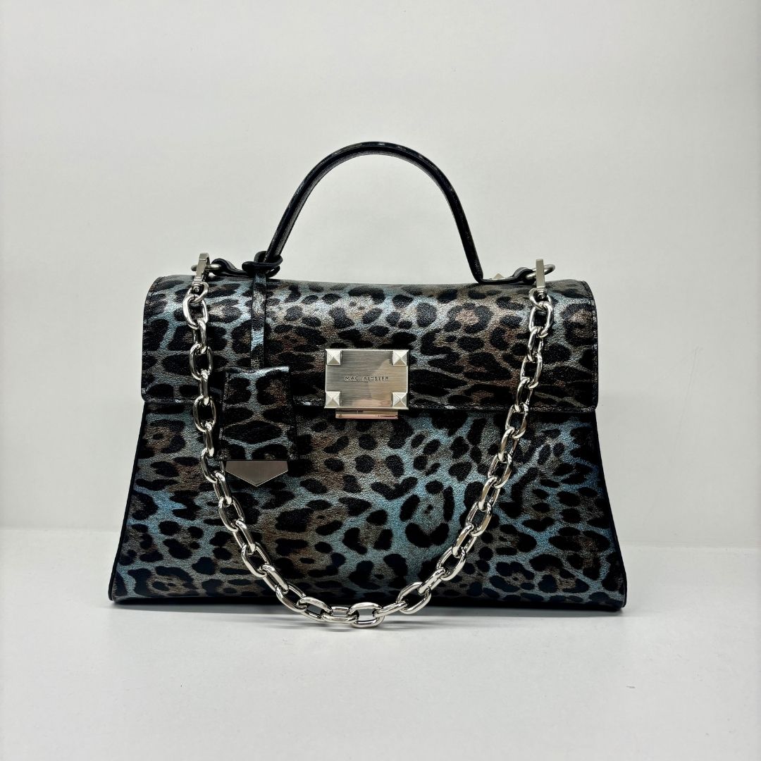 Sac porté main LEOPARD Silver MÉLYSSA
