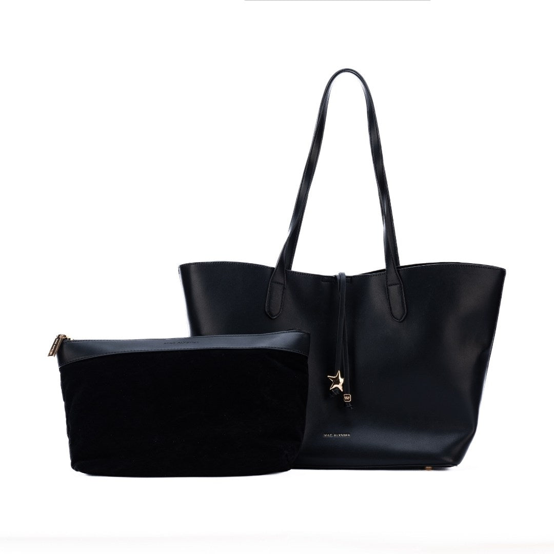 Sac shopping COUTURE en matière synthétique NOIR de face