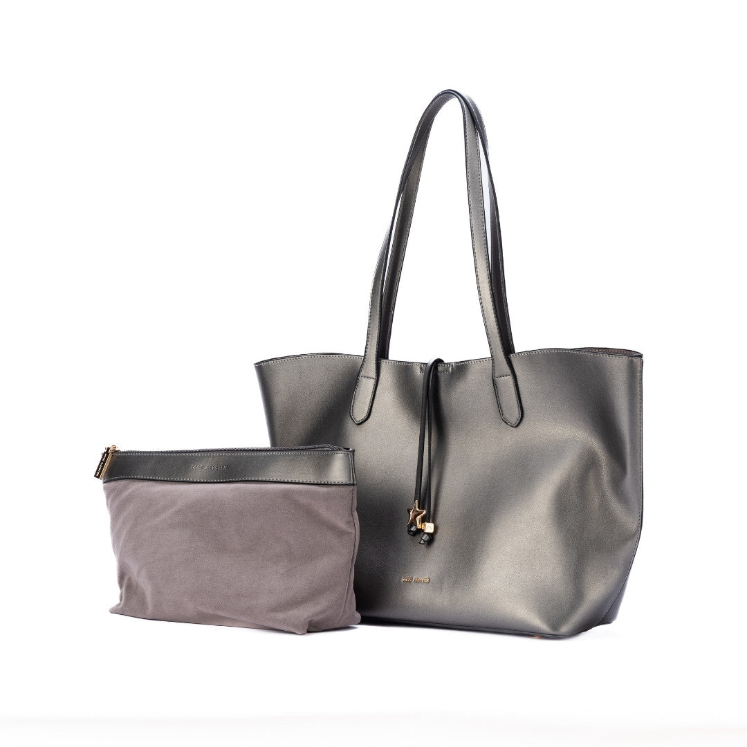 Sac shopping COUTURE en matière synthétique BRONZE de trois-quarts