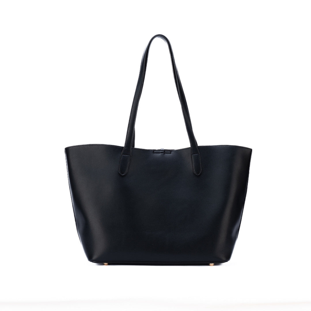 Sac shopping COUTURE en matière synthétique NOIR de dos