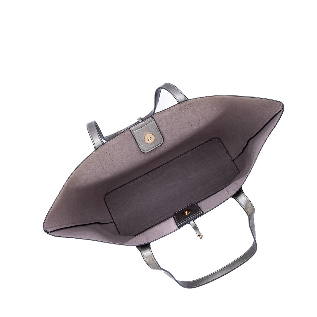 Sac shopping COUTURE en matière synthétique BRONZE de haut