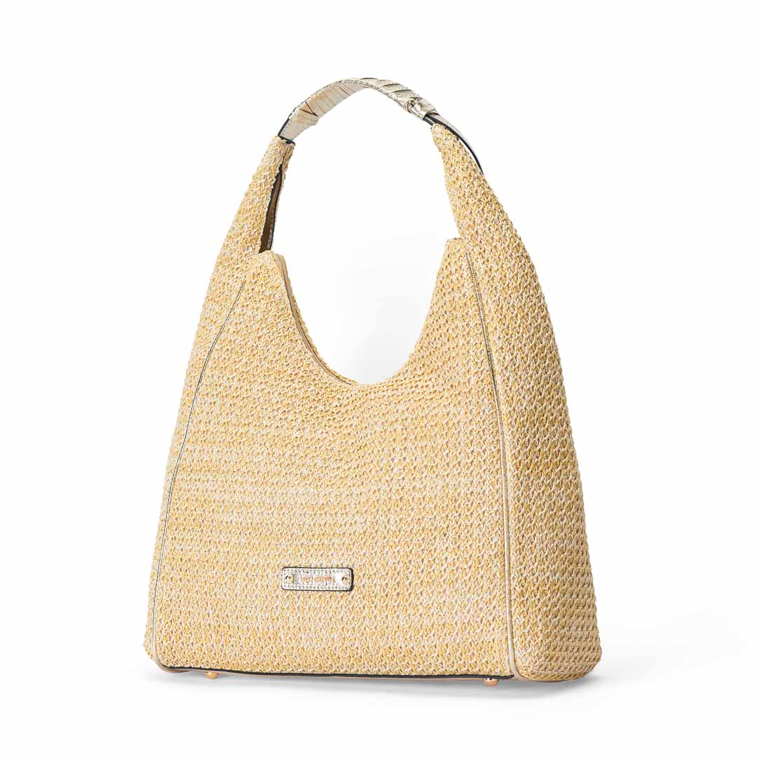 Sac hobo femme Saint-Malo Mac Alyster forme demi-lune porté épaule doré