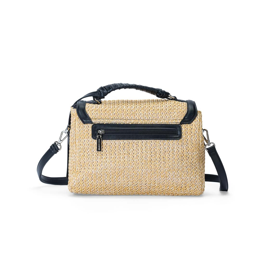 Sac porté main femme à rabat Saint-Malo Mac Alyster avec bandoulière amovible noir