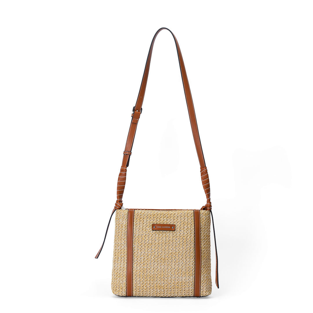 Sac trotteur femme Saint-Malo Mac Alyster petit sac bandoulière marron design moderne