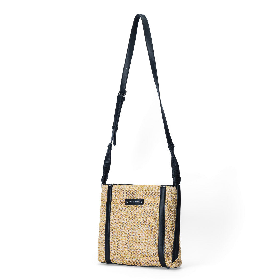 Sac trotteur femme Saint-Malo Mac Alyster petit sac bandoulière noir design moderne