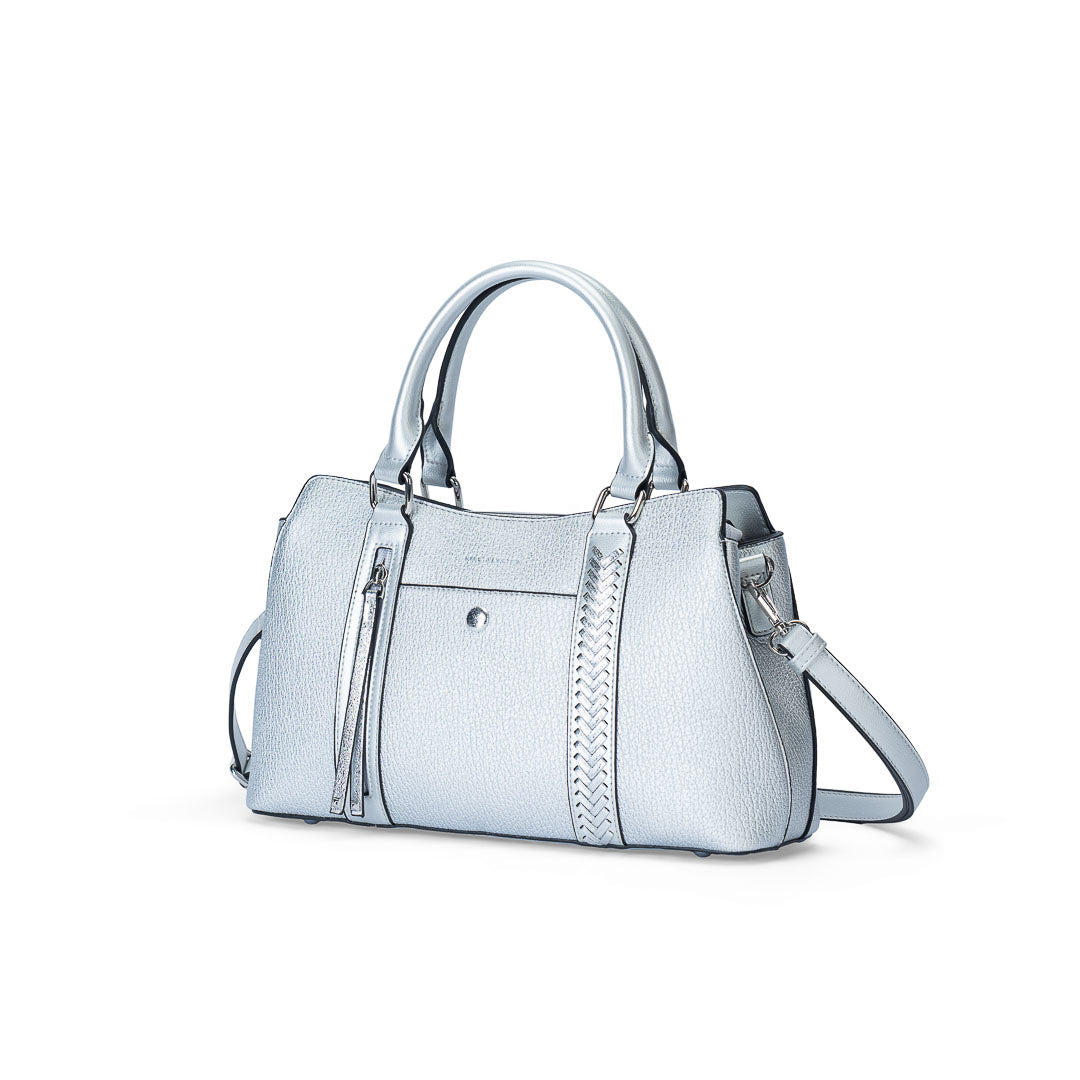 Sac porté main + Bandoulière - CONTRASTE par Mac Alyster Argent
