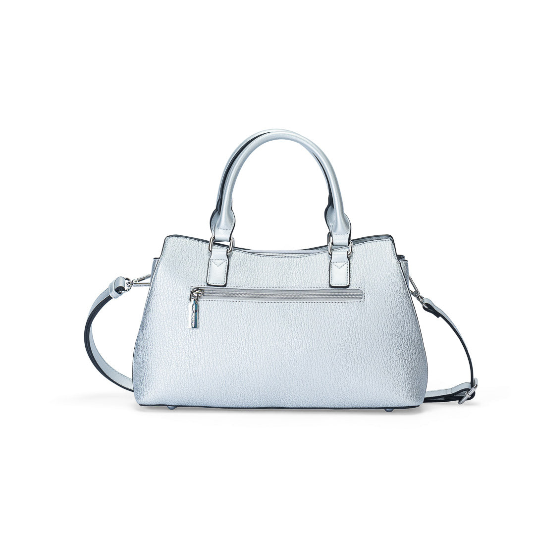 Sac porté main + Bandoulière - CONTRASTE par Mac Alyster Argent