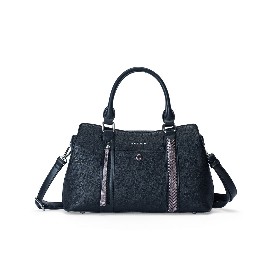 Sac porté main + Bandoulière - CONTRASTE par Mac Alyster Noir
