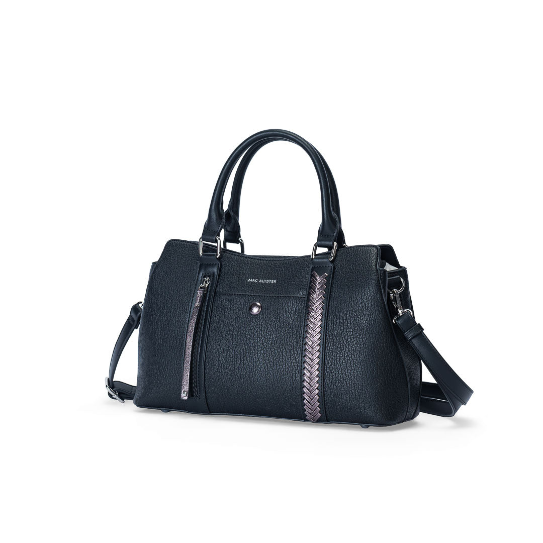 Sac porté main + Bandoulière - CONTRASTE par Mac Alyster Noir