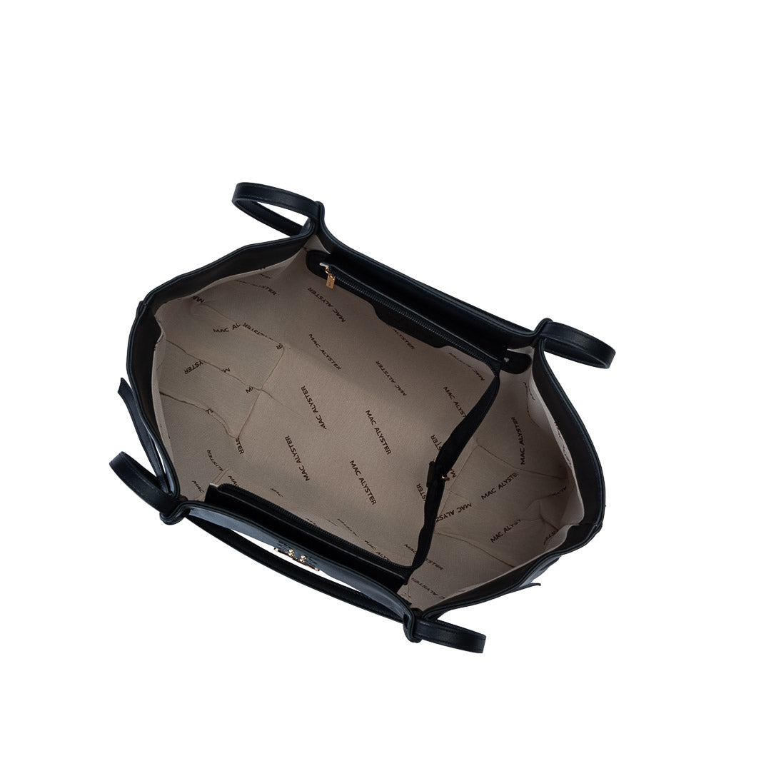 Sac cabas TENTATION noir par Mac Alyster, vue intérieur