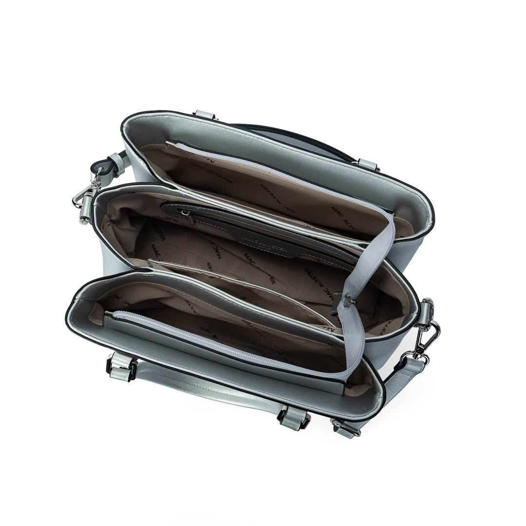 Sac à main TENTATION argent par Mac Alyster, vue intérieur