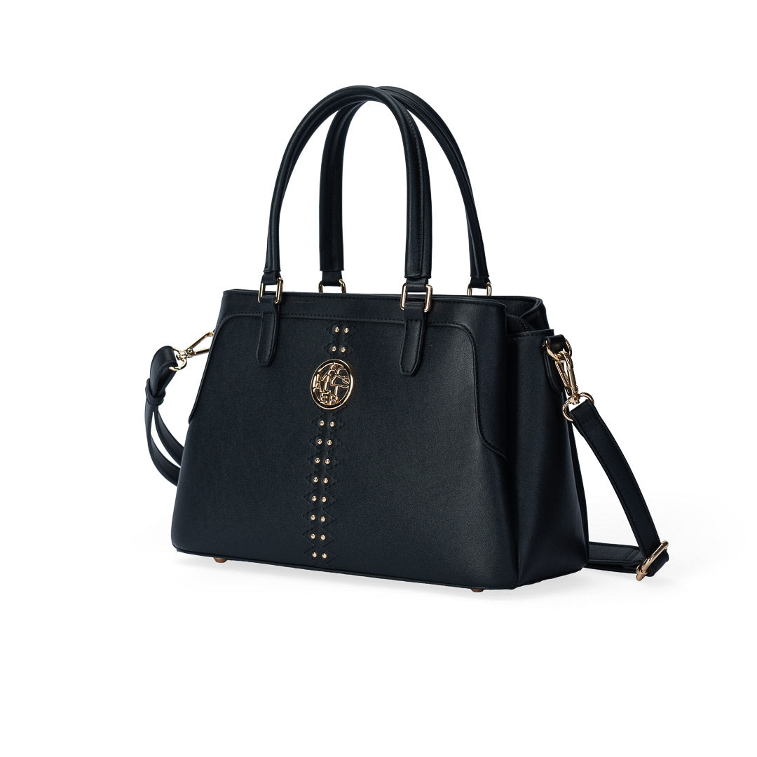 Sac à main TENTATION noir par Mac Alyster, vue de trois-quarts