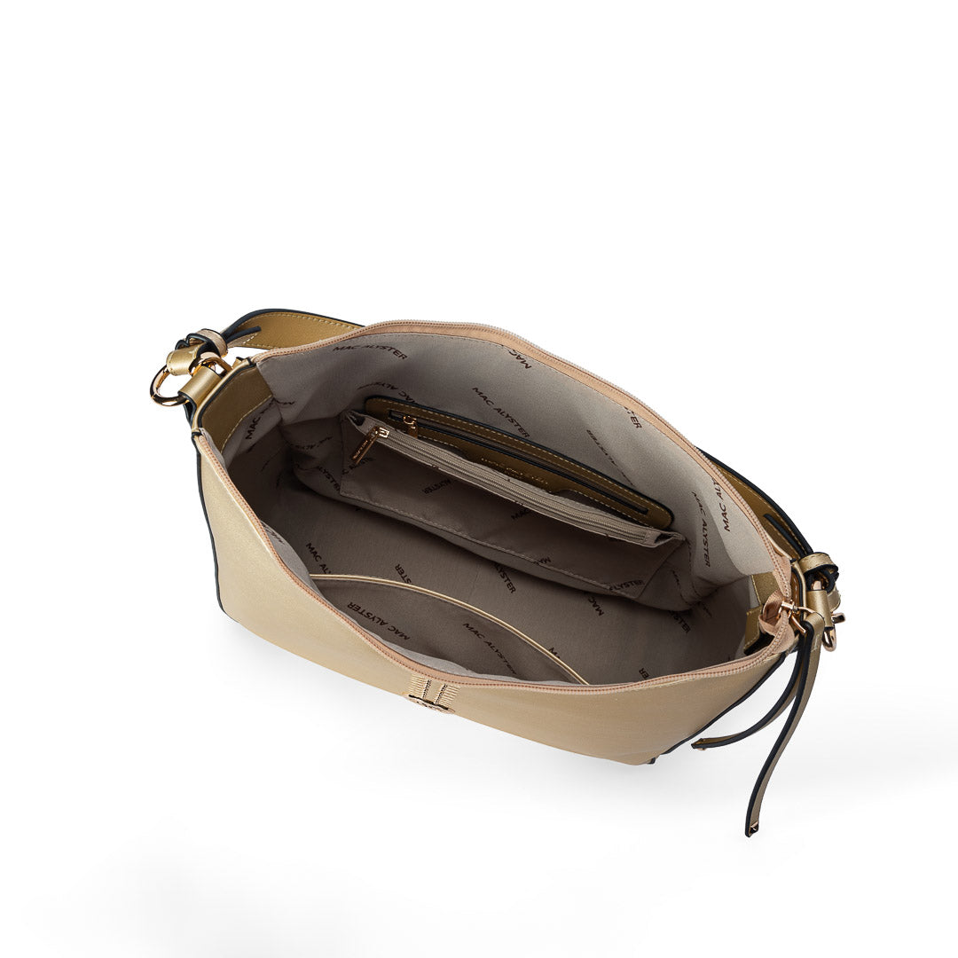 Sac porté épaule TENTATION champagne par Mac Alyster, vue intérieur
