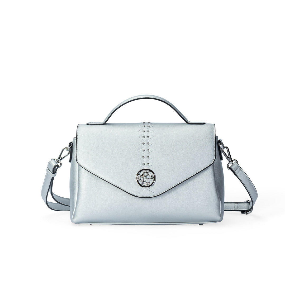 Sac à main TENTATION argent par Mac Alyster, vue de face