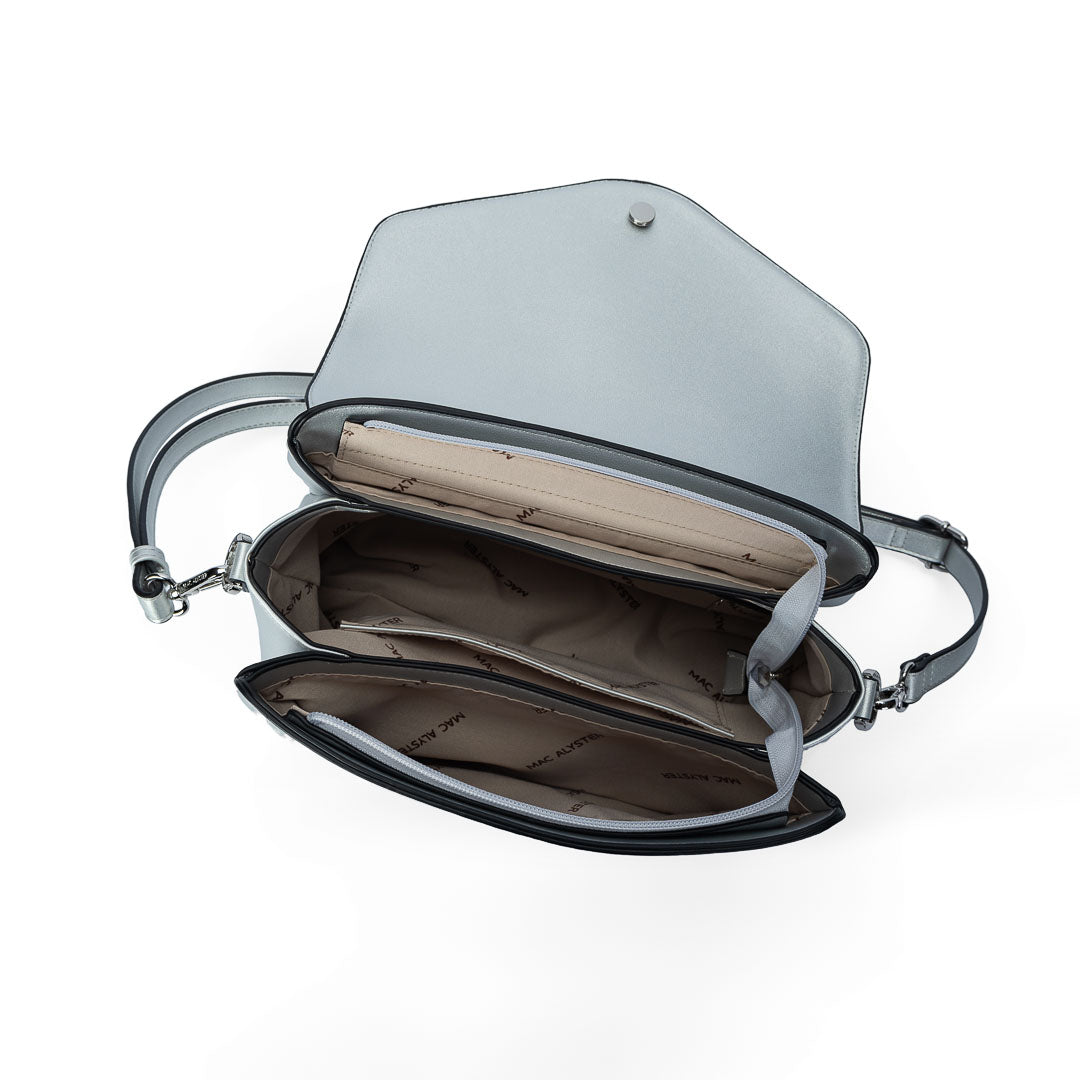 Sac à main TENTATION argent par Mac Alyster, vue intérieur