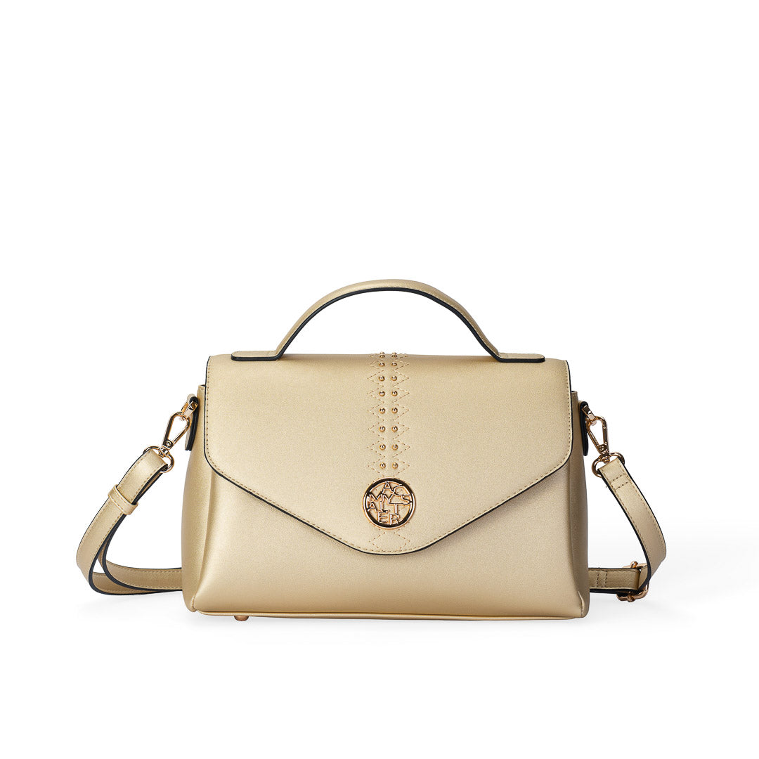 Sac à main TENTATION champagne par Mac Alyster, vue de face