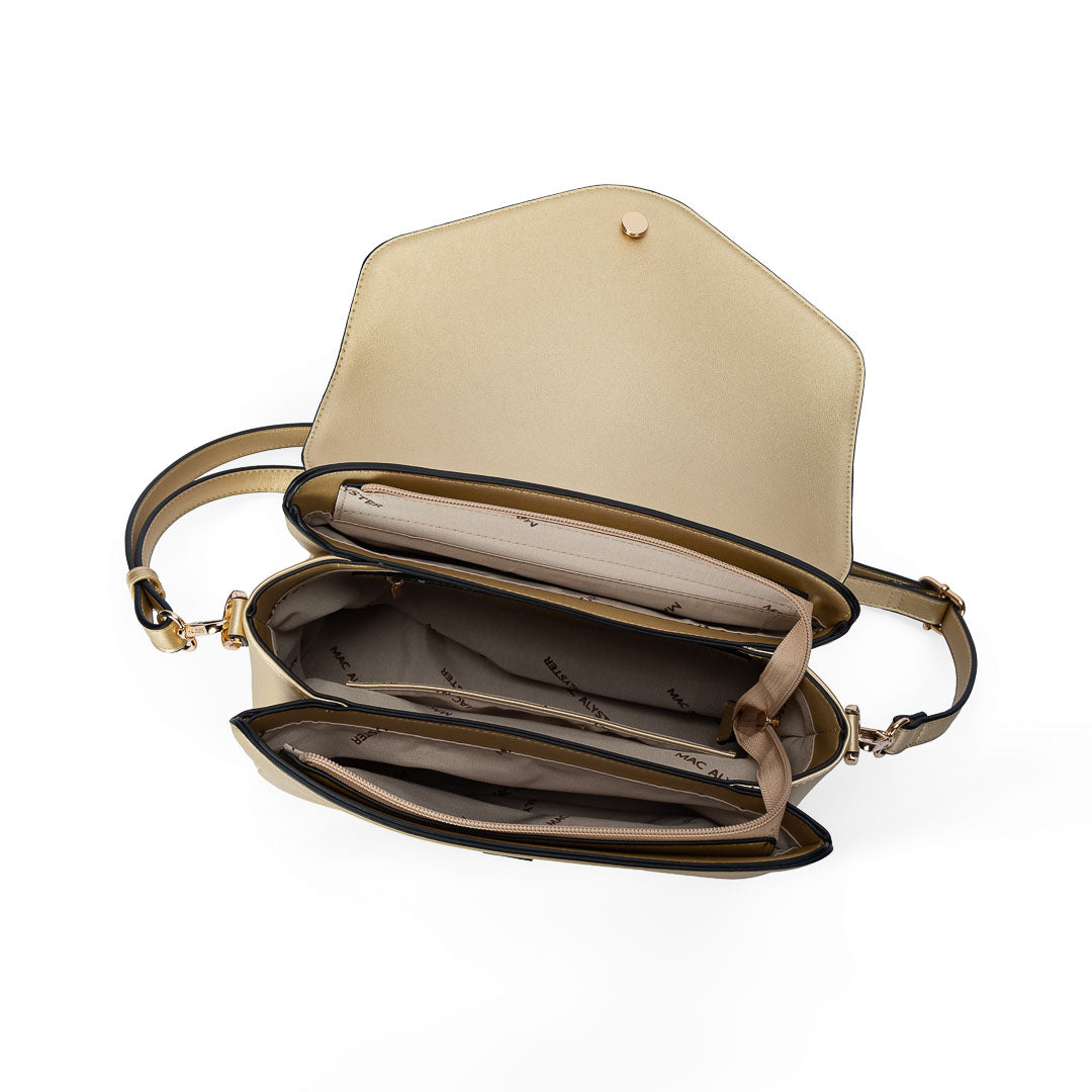 Sac à main TENTATION champagne par Mac Alyster, vue intérieur