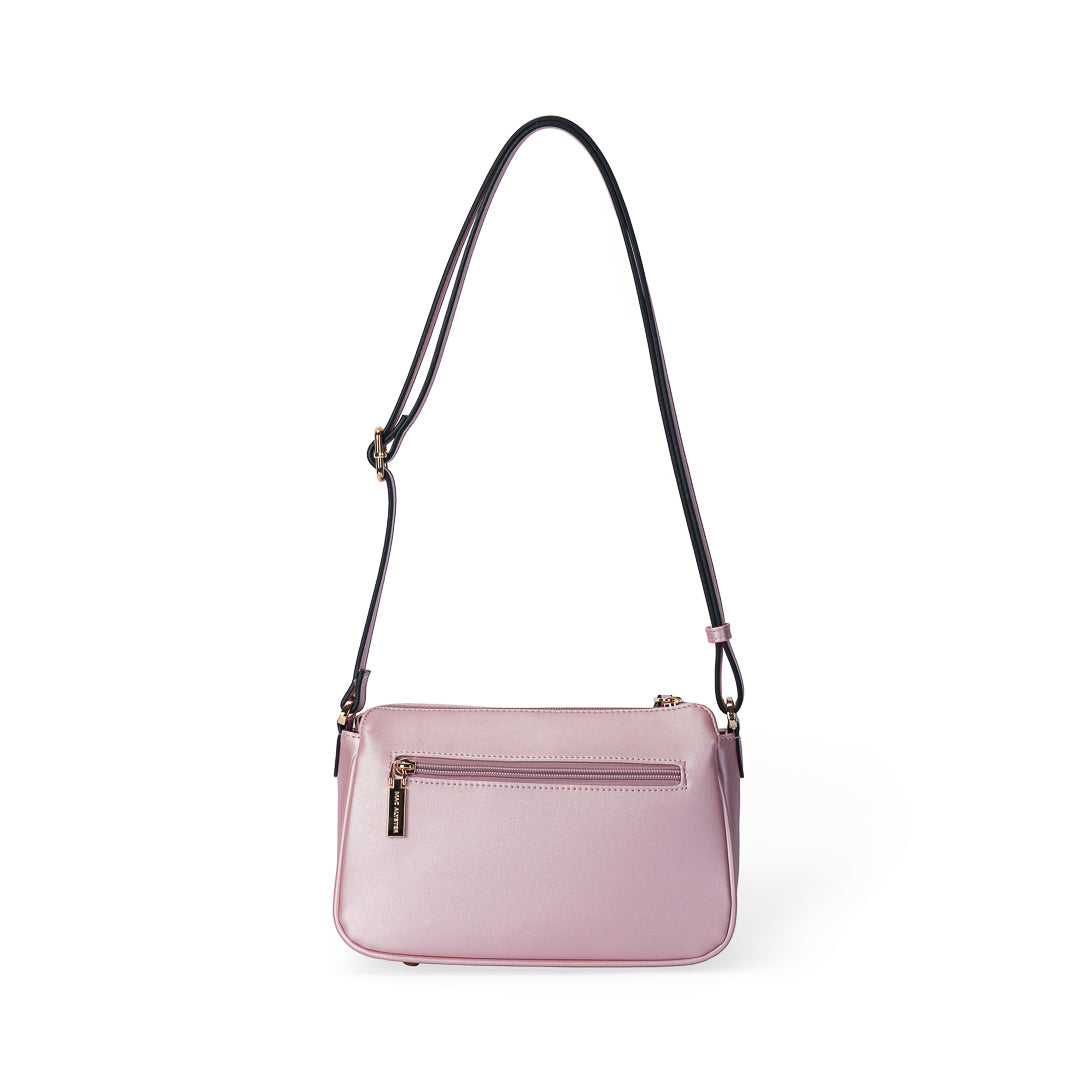 Sac bandoulière TENTATION lilas par Mac Alyster, vue de dos