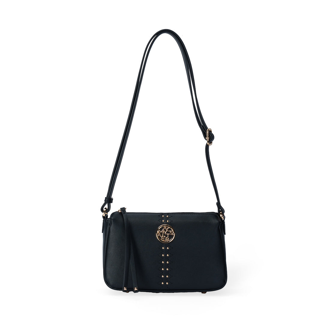 Sac bandoulière TENTATION noir par Mac Alyster, vue de face
