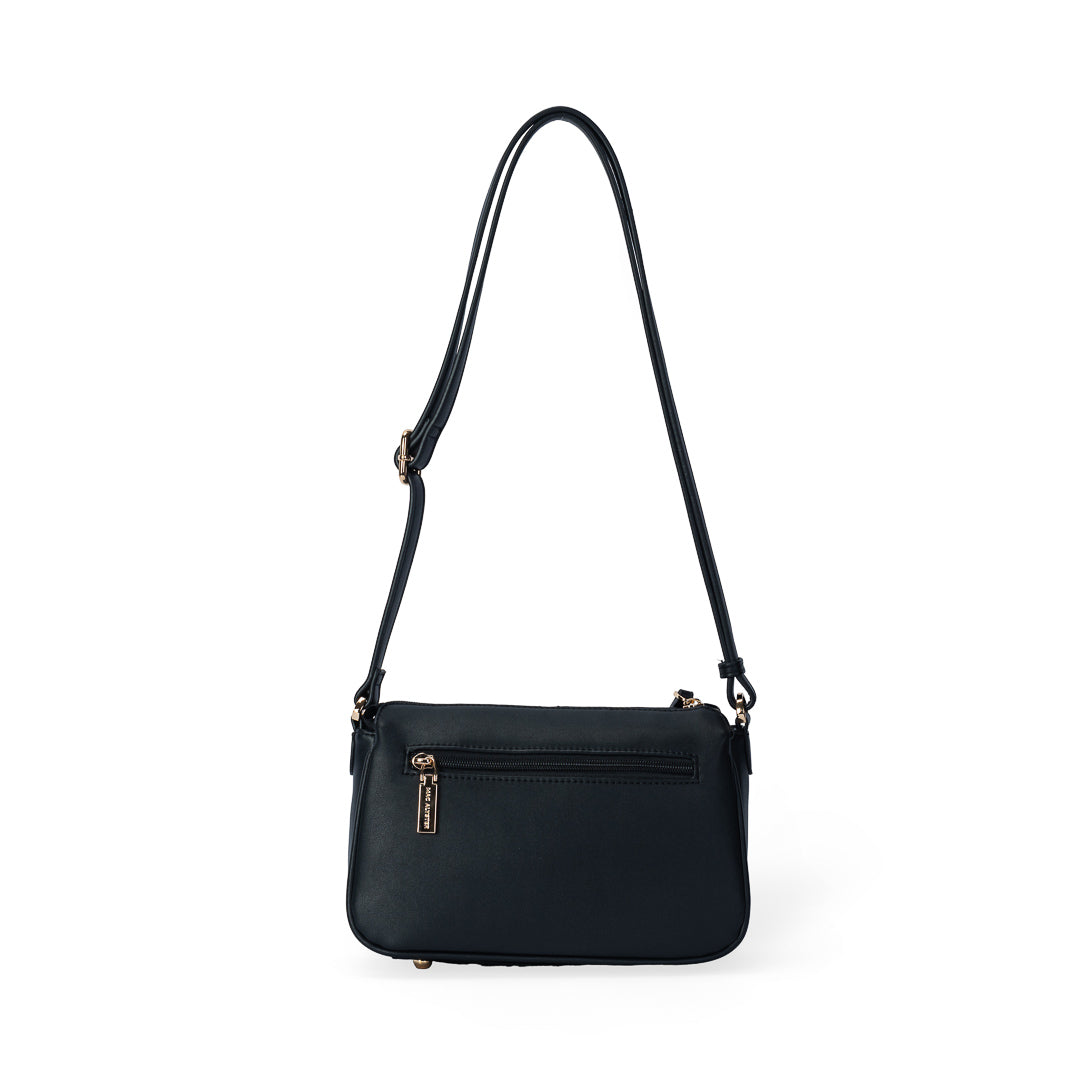 Sac bandoulière TENTATION noir par Mac Alyster, vue de dos