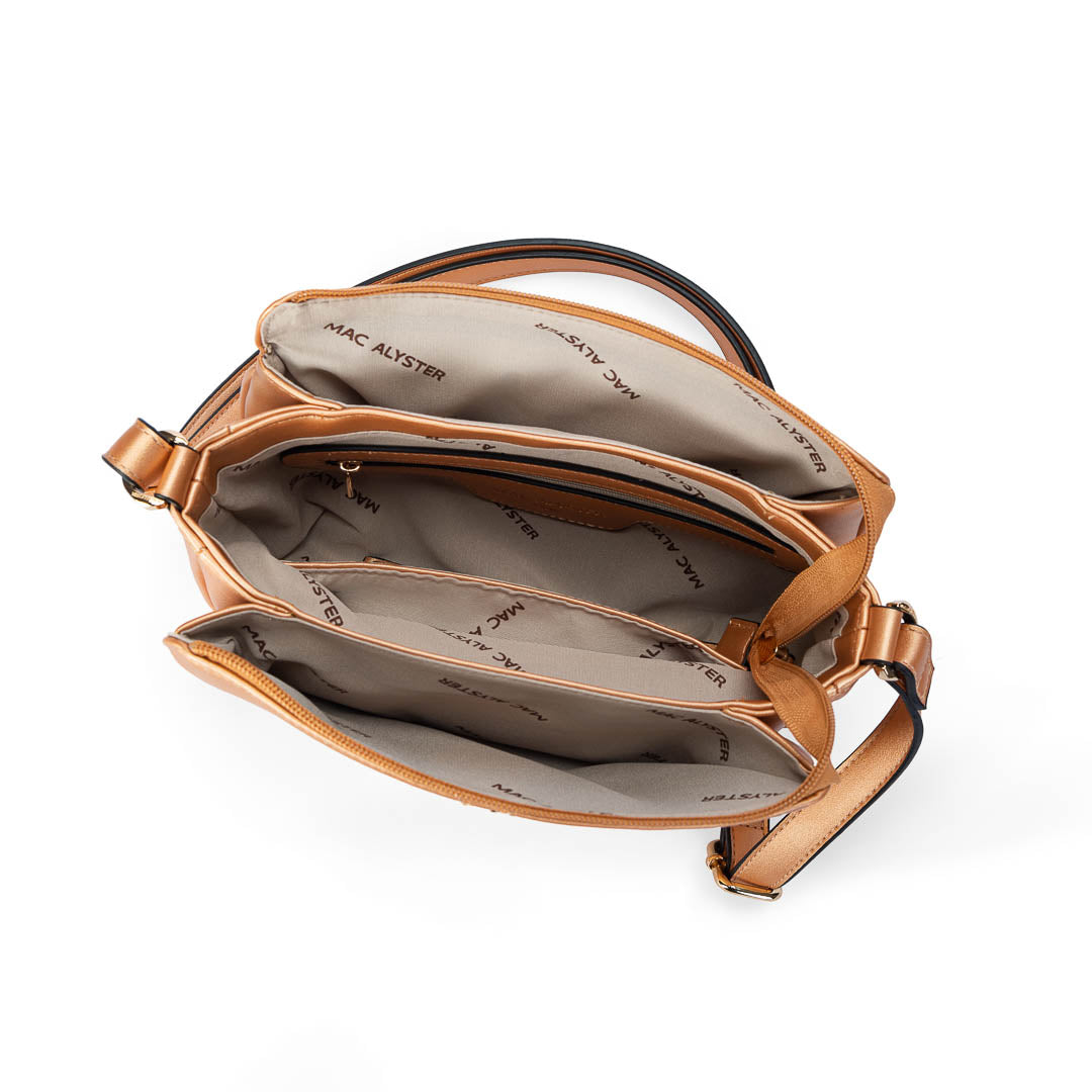 Sac bandoulière TENTATION or rosé par Mac Alyster, vue intérieur