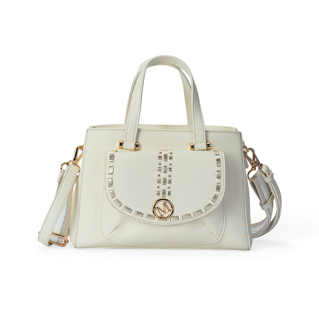 Sac à main Sweet Mac Alyster beige structuré avec poignées et bandoulières amovibles